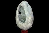 Crystal Filled Celestine (Celestite) Egg Geode - Madagascar #119365-1